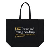 USC Trojans Iovine and Young Academy Large Pocket Black Tote Bag